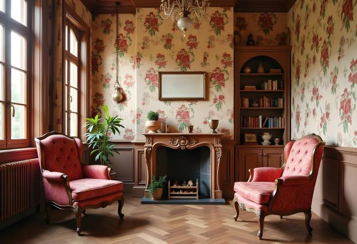 Regal Vintage Room Decorated with Rococo Style and Tropical Touches